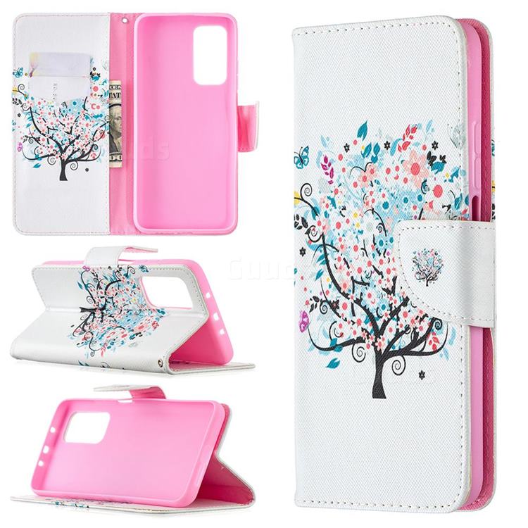 Colorful Tree Leather Wallet Case for Xiaomi Mi 10T / 10T Pro 5G