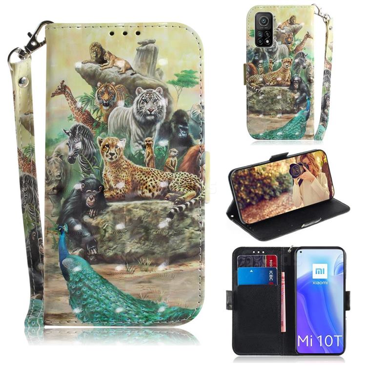 Beast Zoo 3D Painted Leather Wallet Phone Case for Xiaomi Mi 10T / 10T Pro 5G