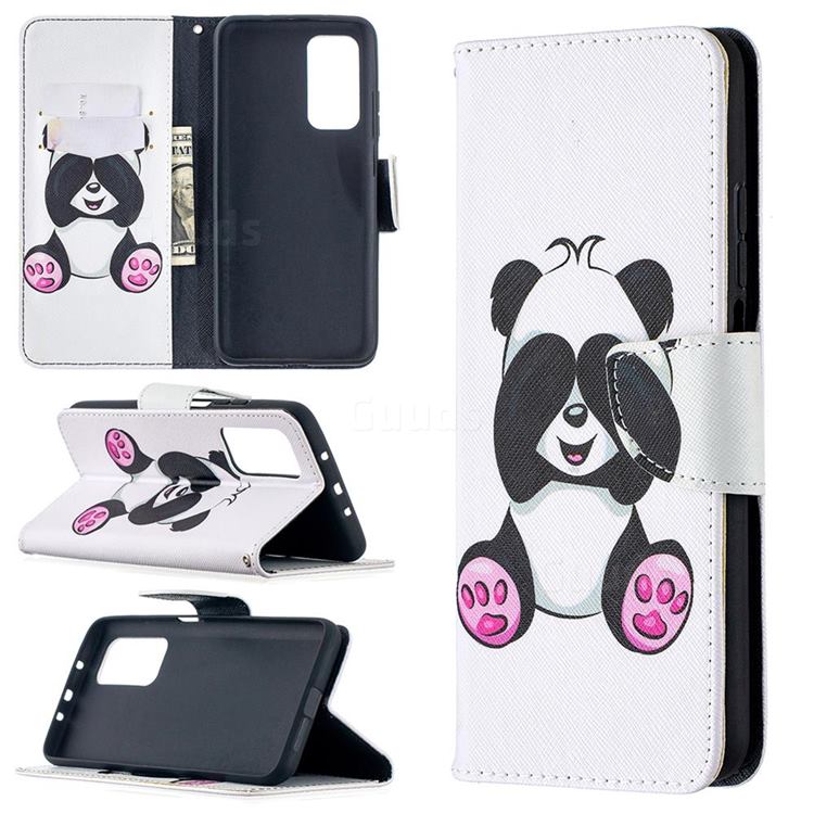 Lovely Panda Leather Wallet Case for Xiaomi Mi 10T / 10T Pro 5G