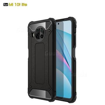 King Kong Armor Premium Shockproof Dual Layer Rugged Hard Cover for Xiaomi Mi 10T Lite 5G - Black Gold