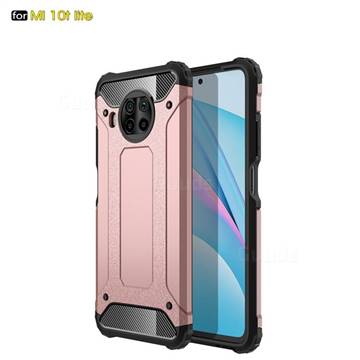 King Kong Armor Premium Shockproof Dual Layer Rugged Hard Cover for Xiaomi Mi 10T Lite 5G - Rose Gold