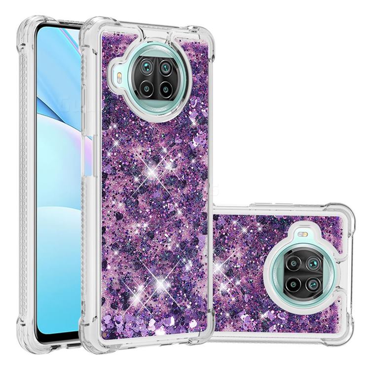 Dynamic Liquid Glitter Sand Quicksand Star TPU Case for Xiaomi Mi 10T Lite 5G - Purple