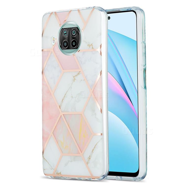 Pink White Marble Pattern Galvanized Electroplating Protective Case Cover for Xiaomi Mi 10T Lite 5G