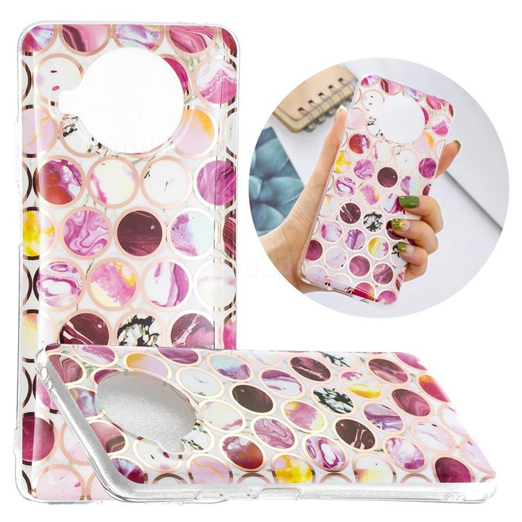 Round Puzzle Painted Marble Electroplating Protective Case for Xiaomi Mi 10T Lite 5G