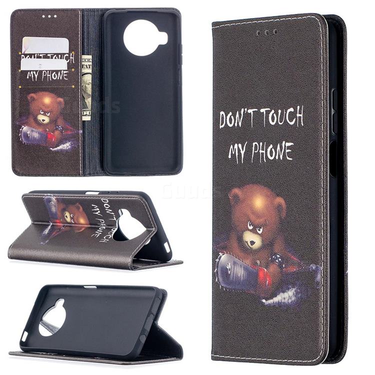 Chainsaw Bear Slim Magnetic Attraction Wallet Flip Cover for Xiaomi Mi 10T Lite 5G