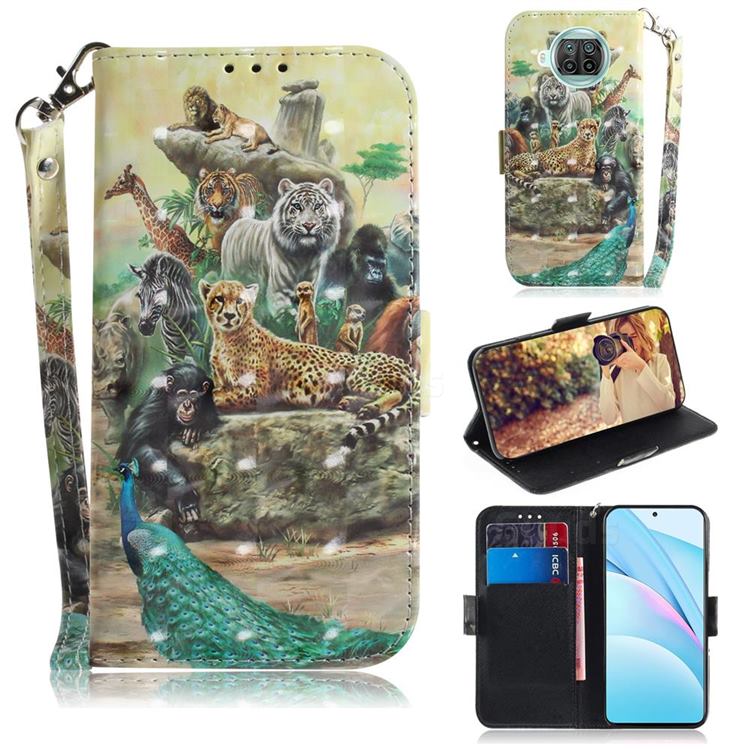 Beast Zoo 3D Painted Leather Wallet Phone Case for Xiaomi Mi 10T Lite 5G