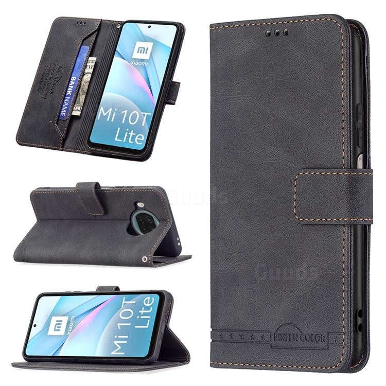 Binfen Color RFID Blocking Leather Wallet Case for Xiaomi Mi 10T Lite 5G - Black