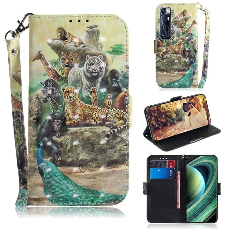 Beast Zoo 3D Painted Leather Wallet Phone Case for Xiaomi Mi 10 Ultra