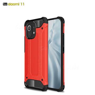 King Kong Armor Premium Shockproof Dual Layer Rugged Hard Cover for Xiaomi Mi 11 - Big Red