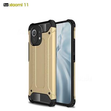 King Kong Armor Premium Shockproof Dual Layer Rugged Hard Cover for Xiaomi Mi 11 - Champagne Gold