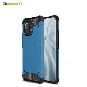 King Kong Armor Premium Shockproof Dual Layer Rugged Hard Cover for Xiaomi Mi 11 - Sky Blue