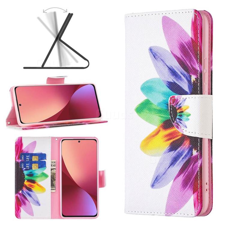 Seven-color Flowers Leather Wallet Case for Xiaomi Mi 12