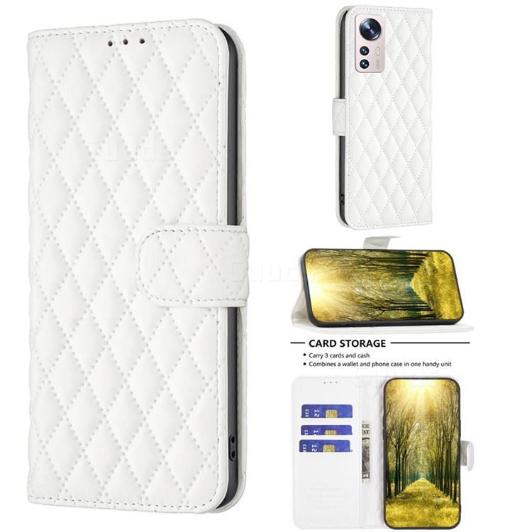 Binfen Color BF-14 Fragrance Protective Wallet Flip Cover for Xiaomi Mi 12 Lite - White