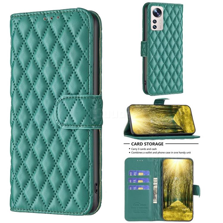 Binfen Color BF-14 Fragrance Protective Wallet Flip Cover for Xiaomi Mi 12 Lite - Green