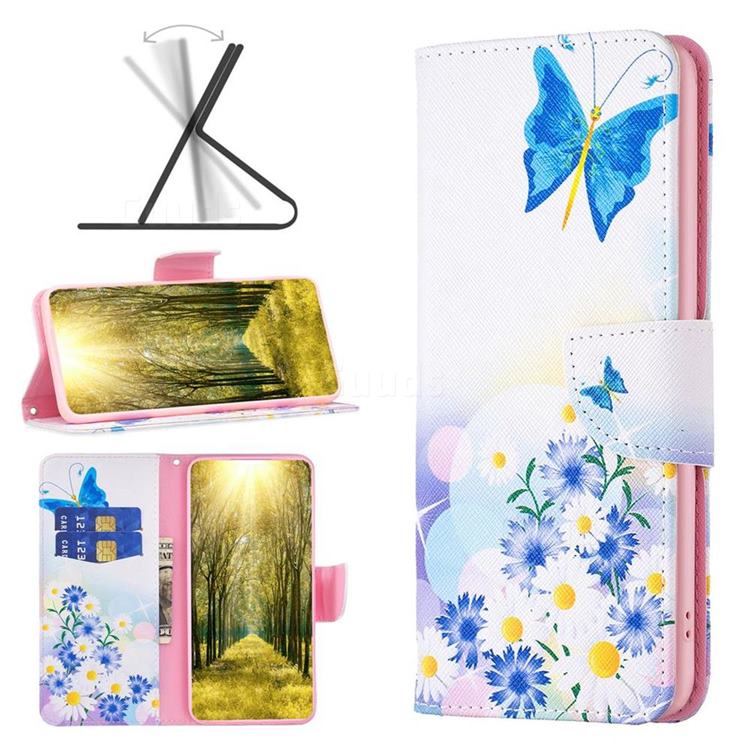 Butterflies Flowers Leather Wallet Case for Xiaomi Mi 12 Lite