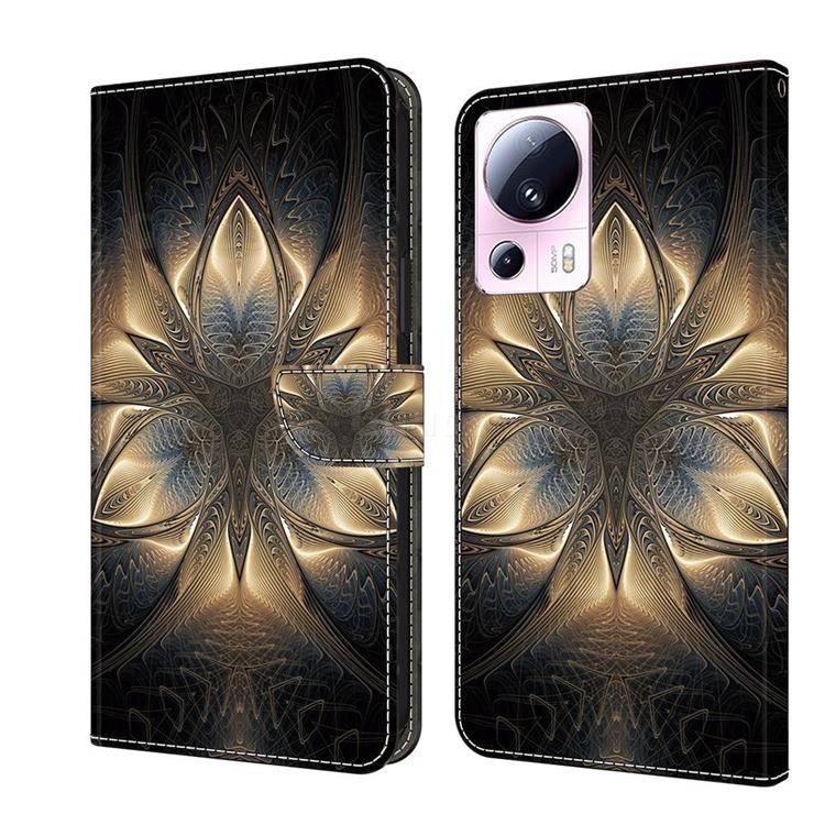 Resplendent Mandala Crystal PU Leather Protective Wallet Case Cover for Xiaomi Mi 13 Lite