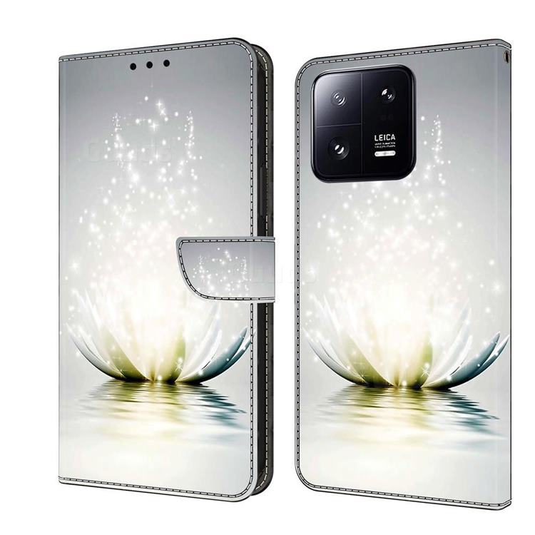 Flare lotus Crystal PU Leather Protective Wallet Case Cover for Xiaomi Mi 13 Pro