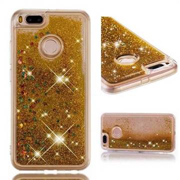 Dynamic Liquid Glitter Quicksand Sequins TPU Phone Case for Xiaomi Mi A1 / Mi 5X - Golden