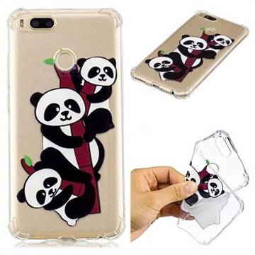 Three Pandas Anti-fall Clear Varnish Soft TPU Back Cover for Xiaomi Mi A1 / Mi 5X