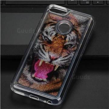 Tiger Glassy Glitter Quicksand Dynamic Liquid Soft Phone Case for Xiaomi Mi A1 / Mi 5X