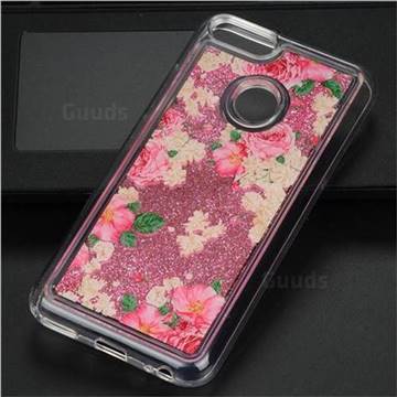 Rose Flower Glassy Glitter Quicksand Dynamic Liquid Soft Phone Case for Xiaomi Mi A1 / Mi 5X