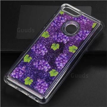 Purple Grape Glassy Glitter Quicksand Dynamic Liquid Soft Phone Case for Xiaomi Mi A1 / Mi 5X