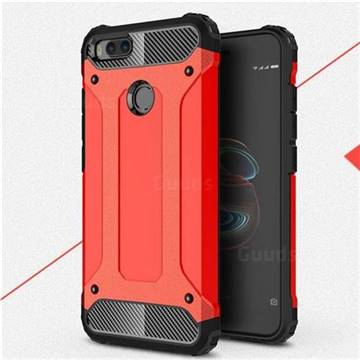 King Kong Armor Premium Shockproof Dual Layer Rugged Hard Cover for Xiaomi Mi A1 / Mi 5X - Big Red