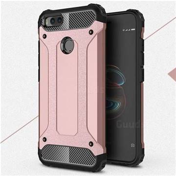 King Kong Armor Premium Shockproof Dual Layer Rugged Hard Cover for Xiaomi Mi A1 / Mi 5X - Rose Gold