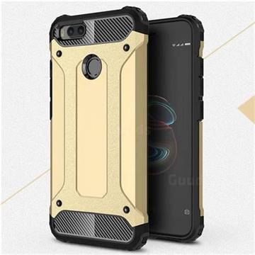 King Kong Armor Premium Shockproof Dual Layer Rugged Hard Cover for Xiaomi Mi A1 / Mi 5X - Champagne Gold
