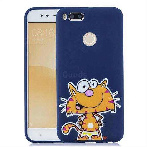 Blue Cute Cat Soft Kiss Candy Hand Strap Silicone Case for Xiaomi