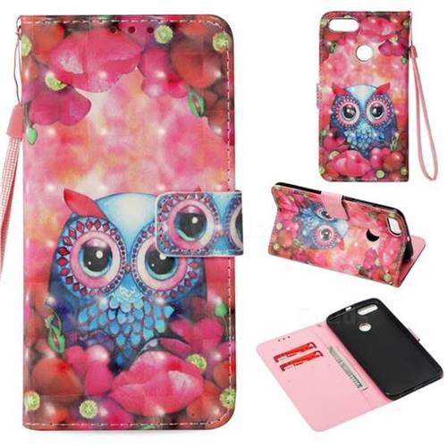 Flower Owl 3D Painted Leather Wallet Case for Xiaomi Mi A1 / Mi 5X