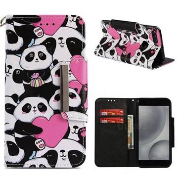 Heart Panda Big Metal Buckle PU Leather Wallet Phone Case for Xiaomi Mi A1 / Mi 5X