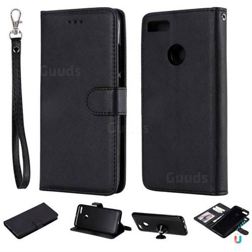 Retro Greek Detachable Magnetic PU Leather Wallet Phone Case for Xiaomi Mi A1 / Mi 5X - Black