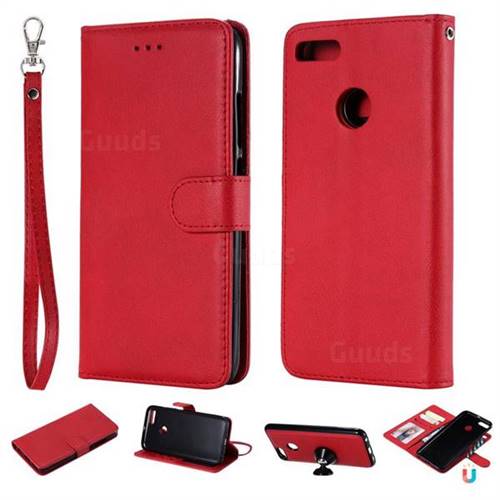 Retro Greek Detachable Magnetic PU Leather Wallet Phone Case for Xiaomi Mi A1 / Mi 5X - Red