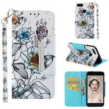 Fotus Flower Big Metal Buckle PU Leather Wallet Phone Case for Xiaomi Mi A1 / Mi 5X