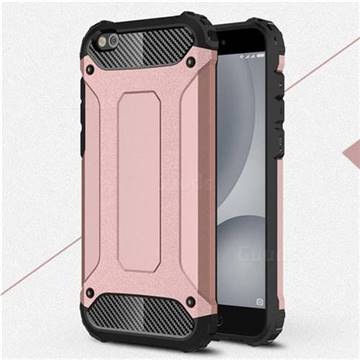 King Kong Armor Premium Shockproof Dual Layer Rugged Hard Cover for Xiaomi Mi 5c - Rose Gold