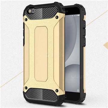 King Kong Armor Premium Shockproof Dual Layer Rugged Hard Cover for Xiaomi Mi 5c - Champagne Gold