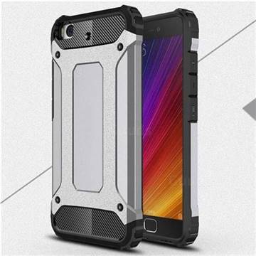 King Kong Armor Premium Shockproof Dual Layer Rugged Hard Cover for Xiaomi Mi 5s - Silver Grey
