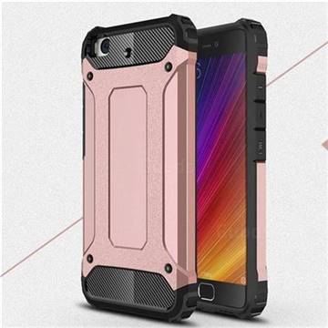King Kong Armor Premium Shockproof Dual Layer Rugged Hard Cover for Xiaomi Mi 5s - Rose Gold