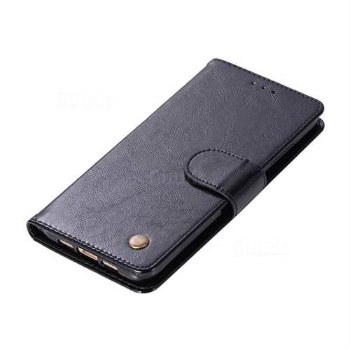 Luxury Retro Leather Wallet Case for Xiaomi Mi 6 Mi6 - Black - Leather ...