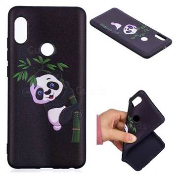 Bamboo Panda 3D Embossed Relief Black Soft Back Cover for Xiaomi Mi A2 (Mi 6X)