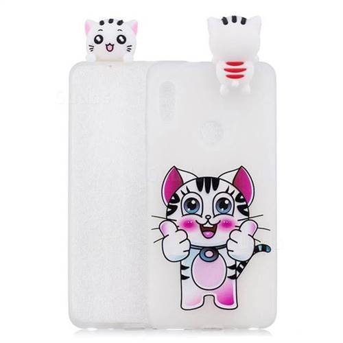 Cute Pink Kitten Soft 3D Climbing Doll Soft Case for Xiaomi Mi A2 (Mi 6X)