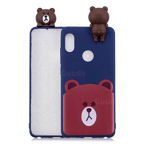 Cute Bear Soft 3D Climbing Doll Soft Case for Xiaomi Mi A2 (Mi 6X)