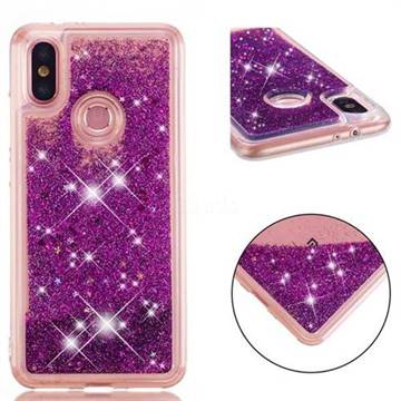 Dynamic Liquid Glitter Quicksand Sequins TPU Phone Case for Xiaomi Mi A2 (Mi 6X) - Purple