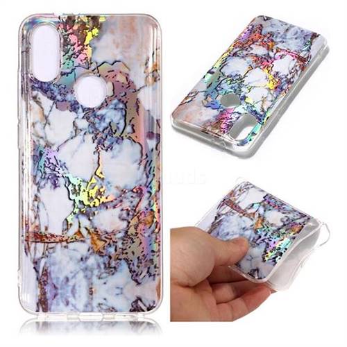 Gold Plating Marble Pattern Bright Color Laser Soft TPU Case for Xiaomi Mi A2 (Mi 6X)