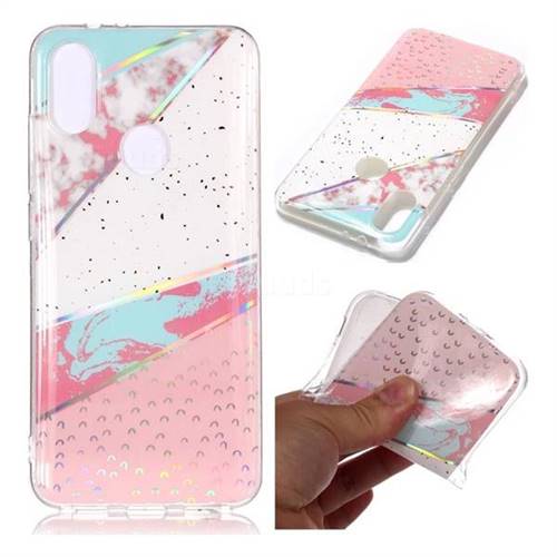 Matching Color Marble Pattern Bright Color Laser Soft TPU Case for Xiaomi Mi A2 (Mi 6X)