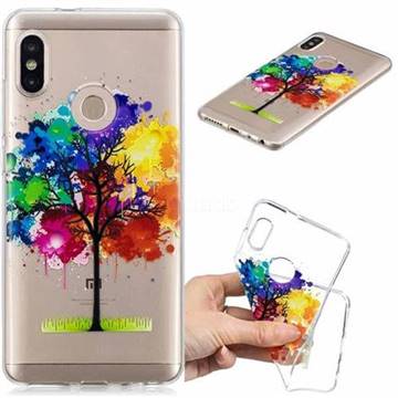 Oil Painting Tree Clear Varnish Soft Phone Back Cover for Xiaomi Mi A2 (Mi 6X)