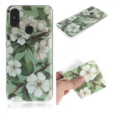 Watercolor Flower IMD Soft TPU Cell Phone Back Cover for Xiaomi Mi A2 (Mi 6X)