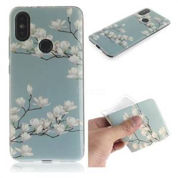 Magnolia Flower IMD Soft TPU Cell Phone Back Cover for Xiaomi Mi A2 (Mi 6X)