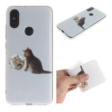 Cat and Tiger IMD Soft TPU Cell Phone Back Cover for Xiaomi Mi A2 (Mi 6X)